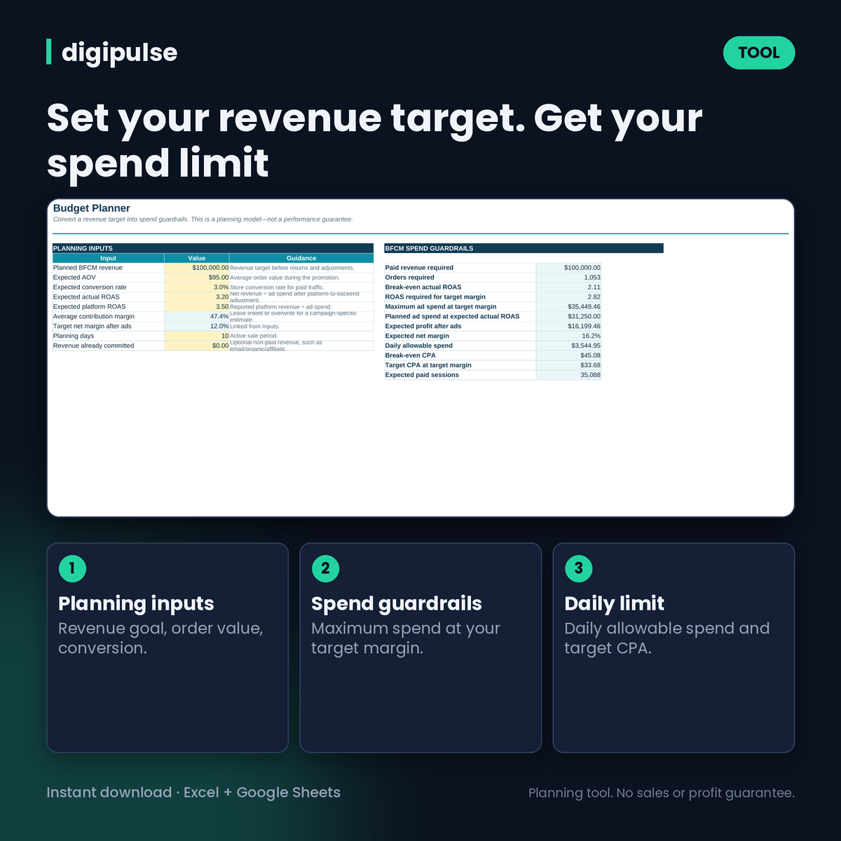 Black Friday Profit Planner by Digipulse: preview 2 of 9